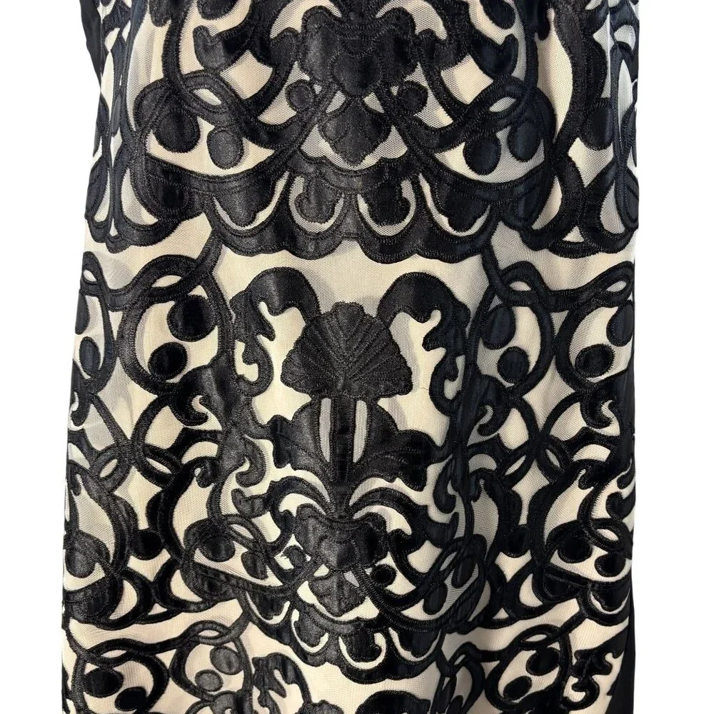 Vince Camuto Sleeveless Dress, Velvet Textured Pattern, Back Zipper Closure 14 - Picture 8 of 14
